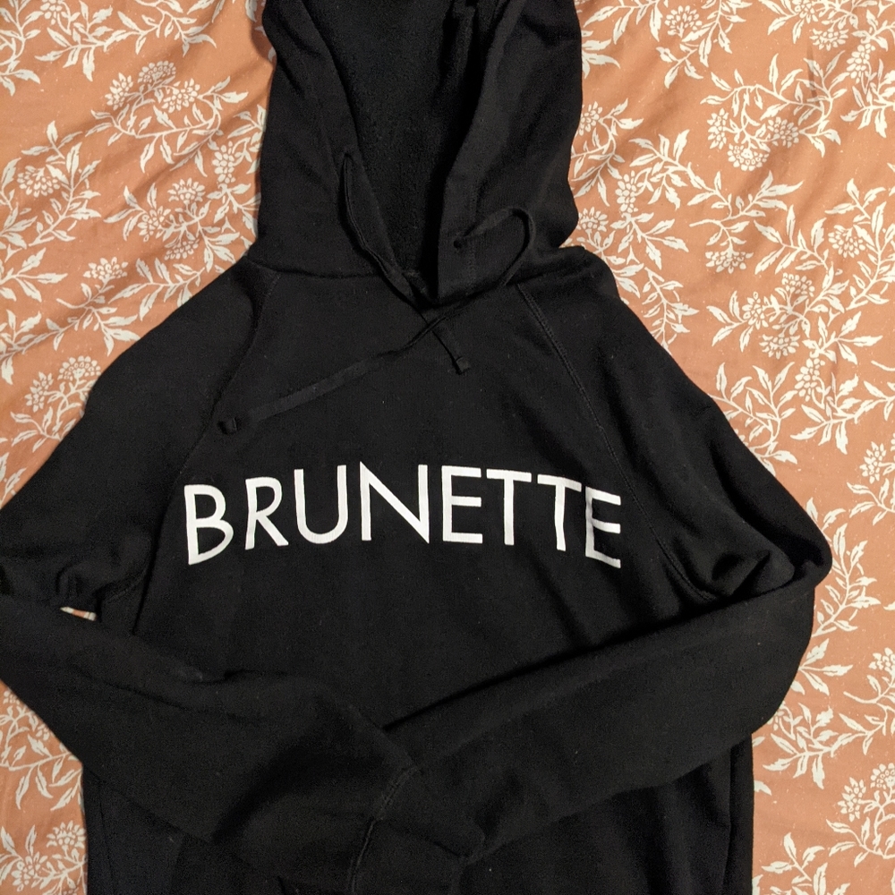 Cropped Black Brunette the Label Hoodie